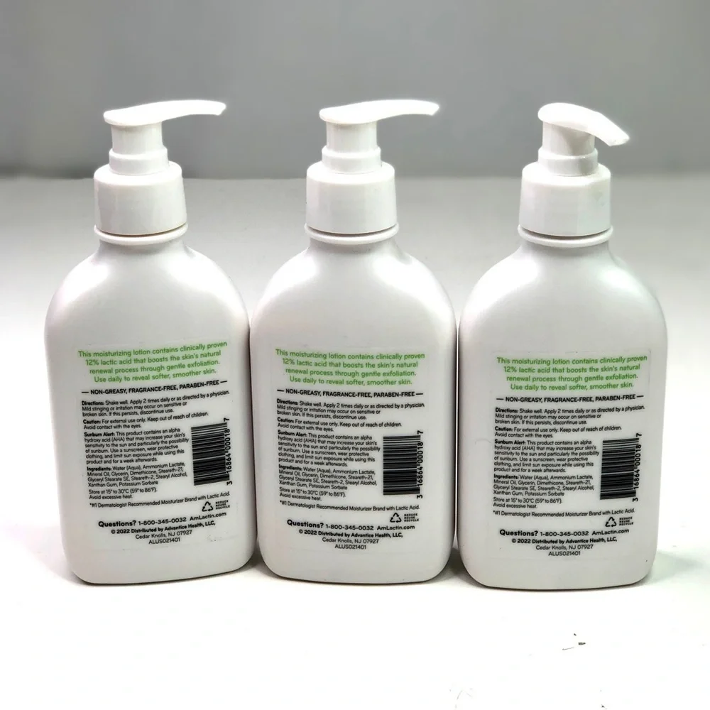 NEW AmLactin Daily Nourish lotion with 12% lactic acid 3x 7.9oz